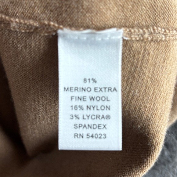 Banana Republic Extra Fine Merino Wool Boat Neck Sweater Top Women's XL Brown - Picture 8 of 8